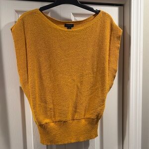 Ann Taylor Mustard Crew Neck Sweater